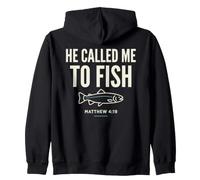 He Called Me to Fish Faith Bass Fishing Christian Matthew Sweat à Capuche