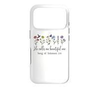 He Calls Me Beautiful One Song of Solomon 2:10 Bible Verse Coque pour iPhone 17 Pro