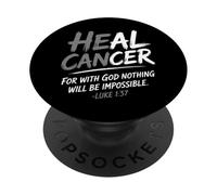 He Can Heal Cancer Brain Cancer Tumor Christian Bible Verse PopSockets PopGrip Adhésif