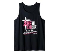 He Can Heal Cancer Breast Cancer Month Christian Bible Verse Débardeur