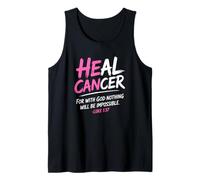He Can Heal Cancer Breast Cancer Month Christian Bible Verse Débardeur