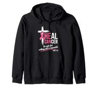 He Can Heal Cancer Breast Cancer Month Christian Bible Verse Sweat à Capuche
