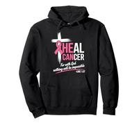 He Can Heal Cancer Breast Cancer Month Christian Bible Verse Sweat à Capuche