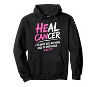 He Can Heal Cancer Breast Cancer Month Christian Bible Verse Sweat à Capuche