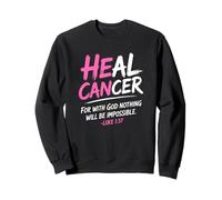 He Can Heal Cancer Breast Cancer Month Christian Bible Verse Sweatshirt