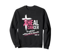 He Can Heal Cancer Breast Cancer Month Christian Bible Verse Sweatshirt