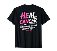 He Can Heal Cancer Breast Cancer Month Christian Bible Verse T-Shirt