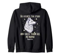 He Counts The Stars and Calls Them All by Name Arctique Loup Sweat à Capuche