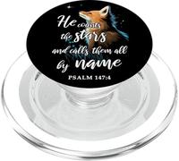 He Counts The Stars and Calls Them All by Name, Psalm 147:4 PopSockets PopGrip pour MagSafe