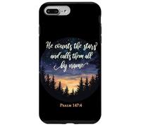 He Counts The Stars Psalm 147:4 Étoiles Coque pour iPhone 7 Plus/8 Plus