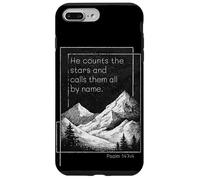 He Counts The Stars Psalm 147:4 Étoiles Coque pour iPhone 7 Plus/8 Plus