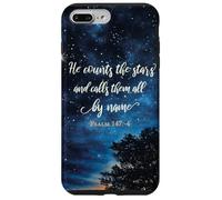 He Counts The Stars Psalm 147:4 Étoiles Coque pour iPhone 7 Plus/8 Plus