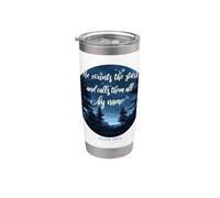 He Counts The Stars Psalm 147:4 Étoiles Gobelet isotherme en acier inoxydable double paroi
