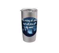 He Counts The Stars Psalm 147:4 Étoiles Gobelet isotherme en acier inoxydable double paroi