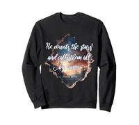He Counts The Stars Psalm 147:4 Étoiles Sweatshirt