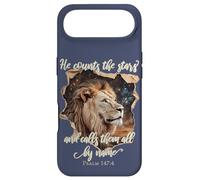 He Counts The Stars Psalm 147:4 Lion Coque pour iPhone Air