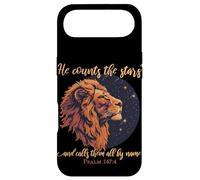 He Counts The Stars Psalm 147:4 Lion Coque pour iPhone Air