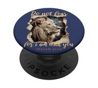 He Counts The Stars Psalm 147:4 Lion PopSockets PopGrip Adhésif