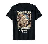 He Counts The Stars Psalm 147:4 Lion T-Shirt