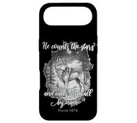 He Counts The Stars Verset biblique Chrétien Loup Coque pour iPhone Air