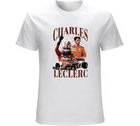 HE&FSHENG Amazing Male T Shirt Casual Oversized Charles Leclerc Victory Essential T Shirt Men T Shirts Manches Courtes(Medium)