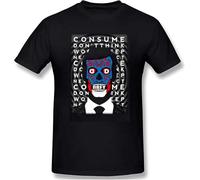 HE&FSHENG Consume They Live Horror Thriller Birthday Movie Parody Mens T Shirt Size L Black Manches Courtes(X-Large)