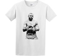 HE&FSHENG Men's Casual Shirt Roy Jones Jr 1 Classic Style White Manches Courtes(Large)