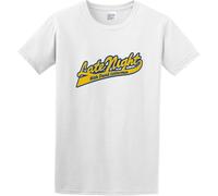 HE&FSHENG Men's Summer T-Shirt Late Night David Letterman Soft and Light White Manches Courtes(Small)