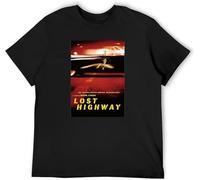 HE&FSHENG Men's T Shirt Lost Highway Movie Poster David Lynch Hand Wash Recommended Manches Courtes(Medium)