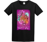 HE&FSHENG Men's Welcome to Night Vale Cartoon Causal Cotton T-Shirt Black Manches Courtes(X-Large)