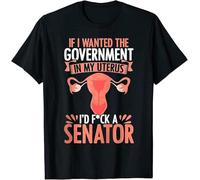 HE&FSHENG mixia I Don't Want A Government in My Uterus Womb T-Shirt Manches Courtes(Medium)