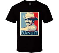 HE&FSHENG Smokey & The Bandit Hope Style Burt Reynolds Car Chase Classic Movie Black T-Shirts Manches Courtes(Medium)