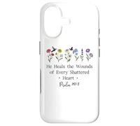 He Heals The Wounds of Every Shattered Heart God Psalm 147:3 Coque pour iPhone 17
