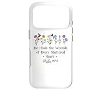 He Heals The Wounds of Every Shattered Heart God Psalm 147:3 Coque pour iPhone 17 Pro