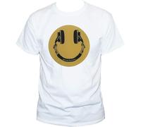 HE&HONP Dance Rave Deep House T Shirt 100% Cotton Techno Trance Happy Face Unisex Top Manches Courtes(Medium)