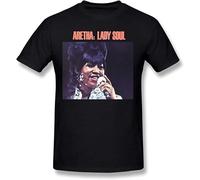 HE&HONP Men's Aretha Franklin Lady Soul 2015 Poster T Shirts Manches Courtes(Medium)