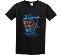 HE&HONP Men's Glitchy Future Men's T-Shirt Manches Courtes(XX-Large)