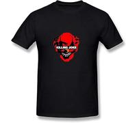 HE&HONP Men's Killing Joke Logo T Shirt Black Manches Courtes(Large)