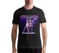 HE&HONP Michael K Hazzard Foreigner Tour 2019 Mens Fashionable Music Graphic T-Shirt XL Black Manches Courtes(Medium)