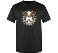HE&HONP Skeletor Adorable Bulldog with Spikes Shit Shirt Mens Smartprintsink Designs-Black Manches Courtes(XX-Large)