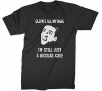 HE&HONP Skeletor Despite All My Rage Nicolas Cage Shirt Nic Cage Shirt T Shirt Men Loose Manches Courtes(XX-Large)