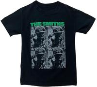 HE&HONP The Smiths Meat is Murder Album VTG Soldier Graphic Morrissey Band Black T Shirt Manches Courtes(Medium)