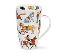 HE-HORS-XX Tasse en porcelaine fine Motif cheval et poney 0,6 l