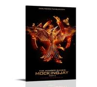 He Hunger Games Mockingjay Poster d'art anti-éclaboussures pour salon et chambre à coucher Peintures à suspendre Convient pour plusieurs scénarios Pas besoin de perforation Facile à installer Convient