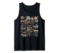 He is Dad Bible Verse Strong Wise Christian Father's Day Débardeur