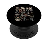 He is Dad Bible Verse Strong Wise Christian Father's Day PopSockets PopGrip Adhésif