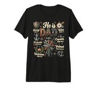 He is Dad Bible Verse Strong Wise Christian Father's Day T-Shirt Haut de Gamme