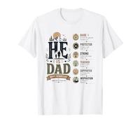 He is Dad Guide Protecteur Solide Motif père chrétien T-Shirt