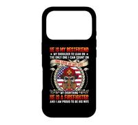 He is Firefighter Proud Firefighter's Wife American Flag Coque pour iPhone 17 Pro