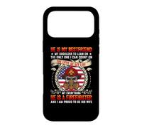 He is Firefighter Proud Firefighter's Wife American Flag Coque pour iPhone 17 Pro Max